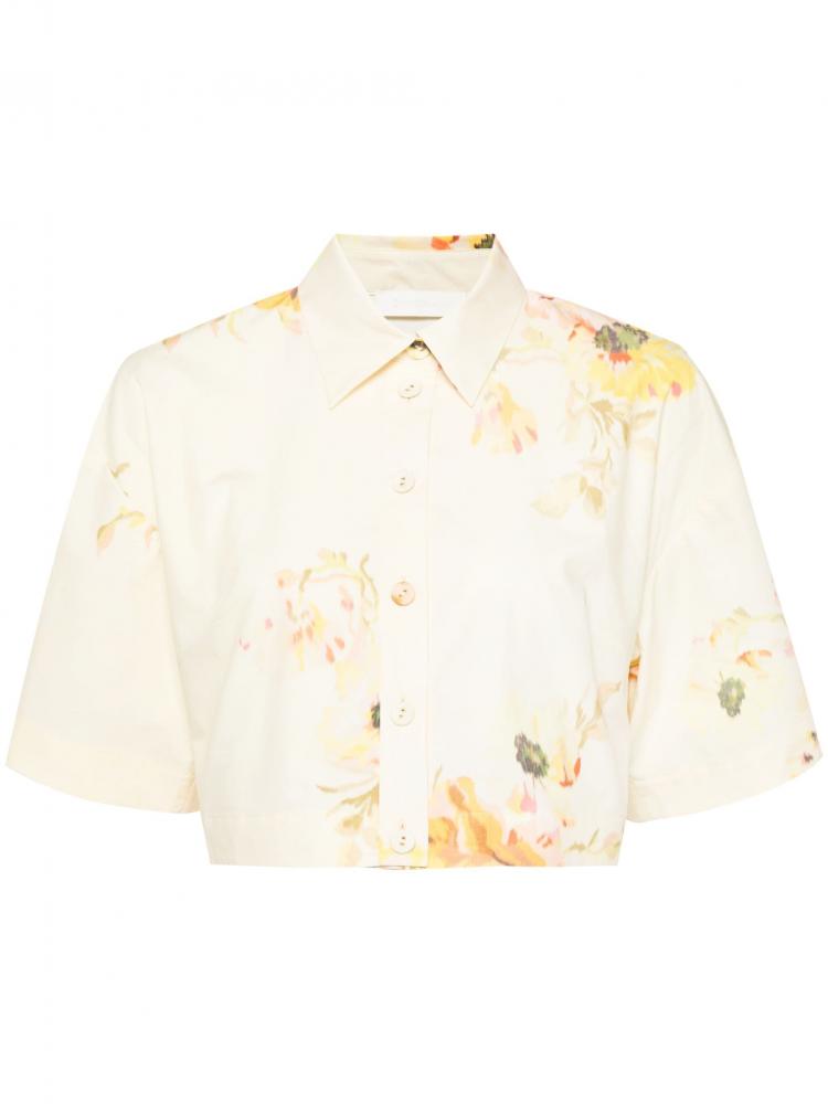 Zimmermann - Lightburst relaxed crop shirt