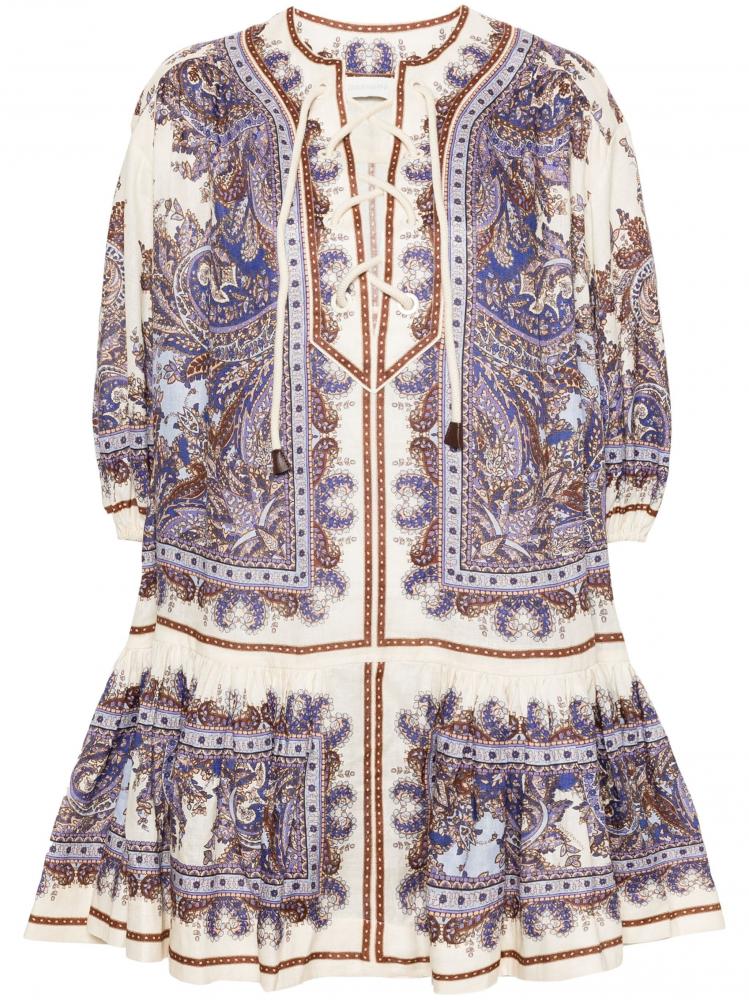 Zimmermann - Ottie paisley-print mini dress