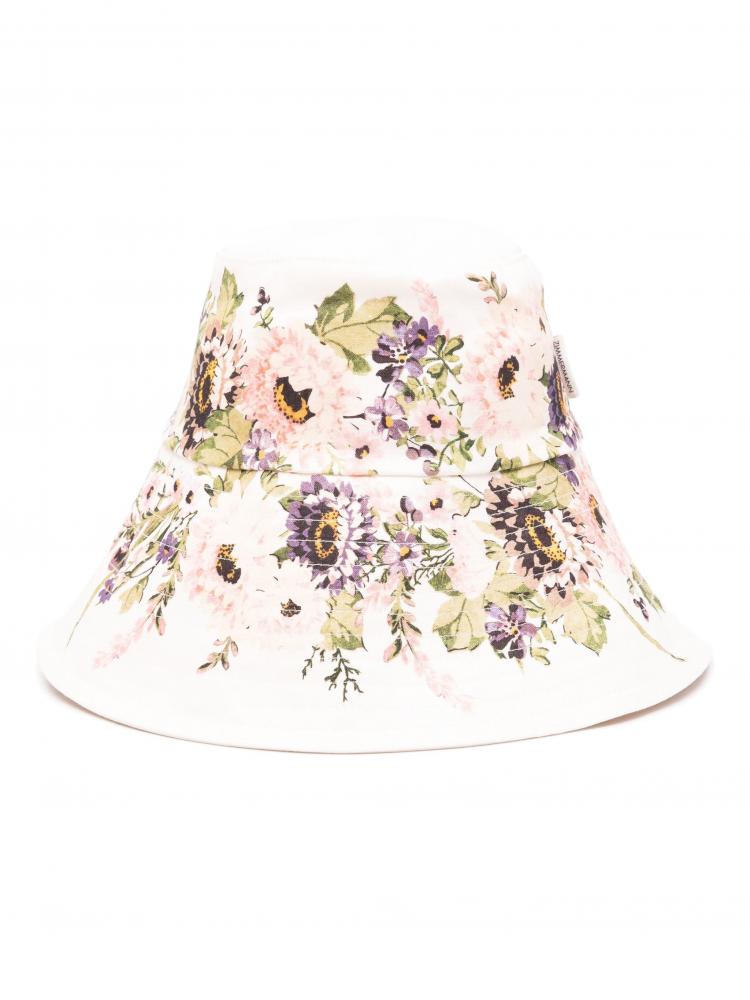 Zimmermann - floral-print linen bucket hat