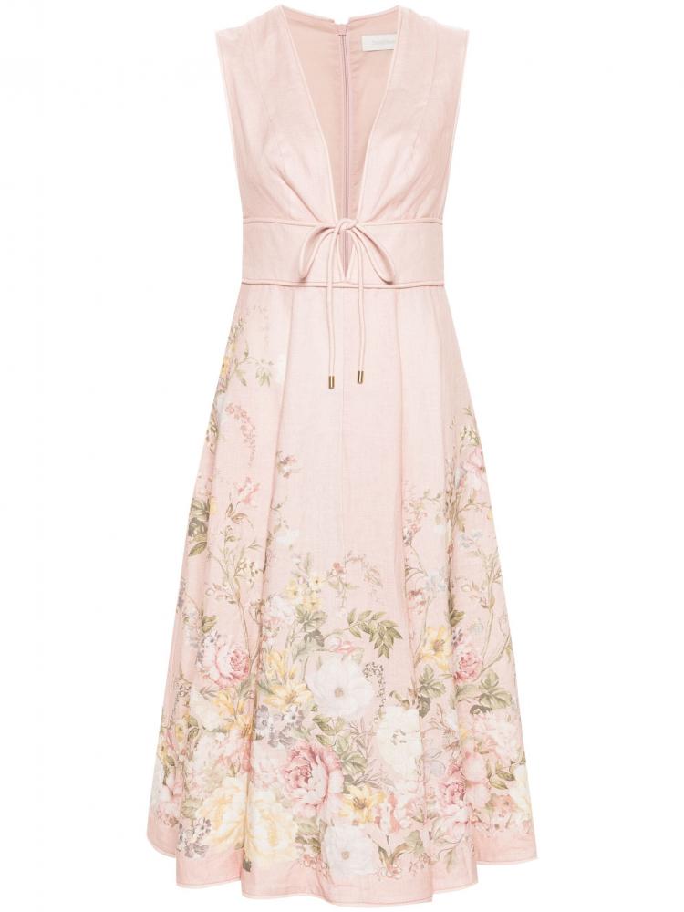 Zimmermann - Waverly Plunge linen midi dress