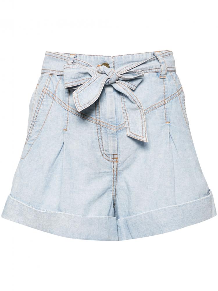 Zimmermann - belted denim shorts