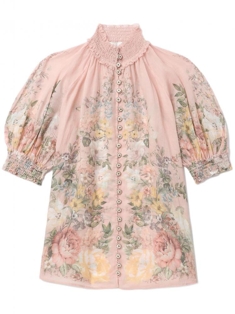 Zimmermann - Waverly floral-print ramie blouse