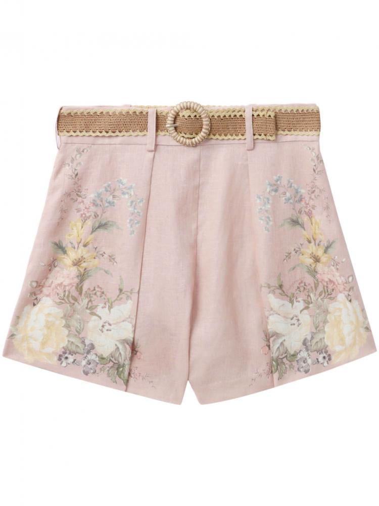 Zimmermann - Waverly floral-print linen shorts