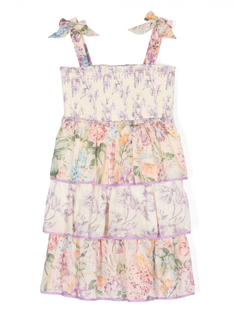 Zimmermann Kids - tiered floral cotton dress