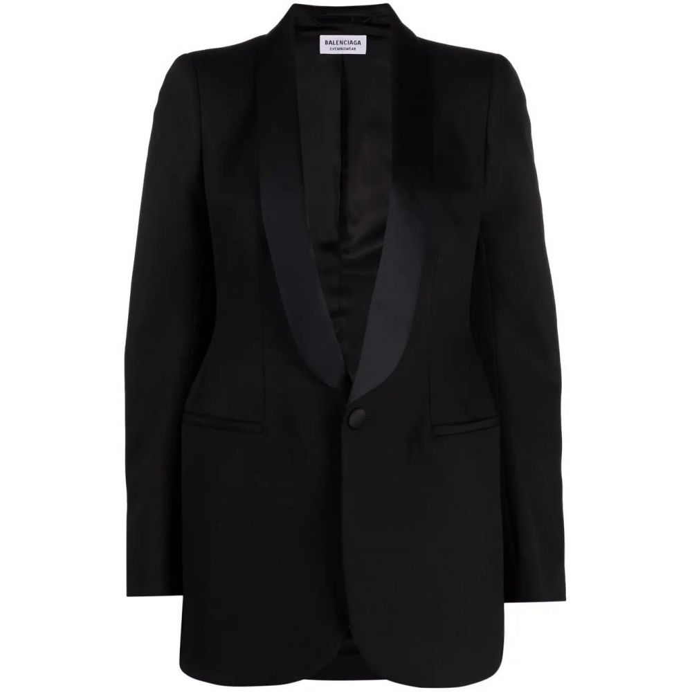 Balenciaga - hourglass tuxdo-lapel coat