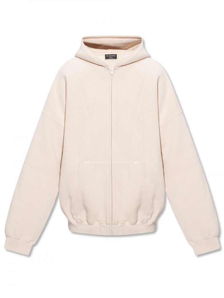 Balenciaga - zip up ivory hoodie