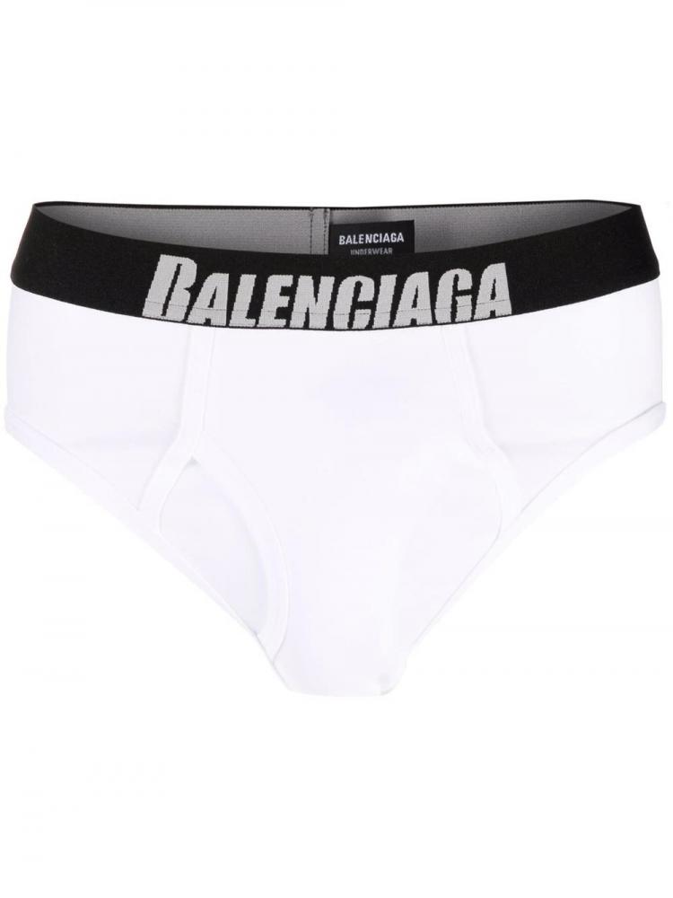 Balenciaga - logo-waist cotton briefs