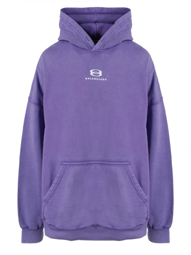 Balenciaga - purple logo hoodie oversized