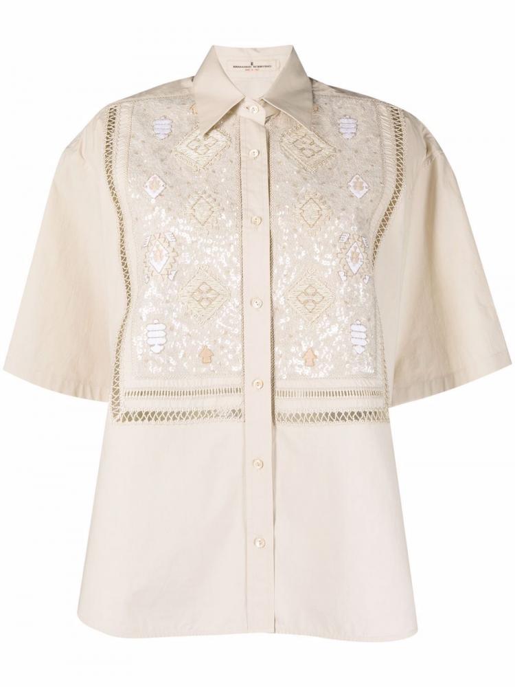 Ermanno Scervino - embroidered button-up shirt