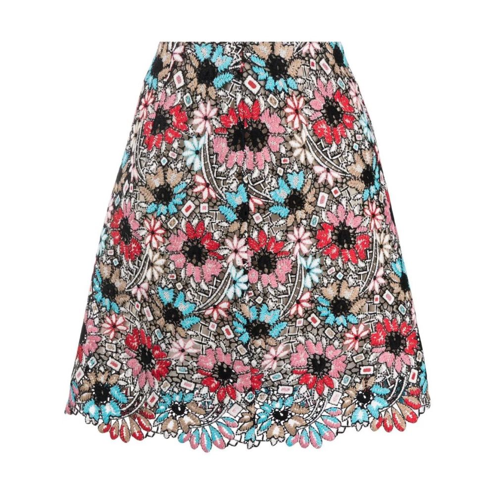 Ermanno Scervino - floral-embroidery lace A-line skirt
