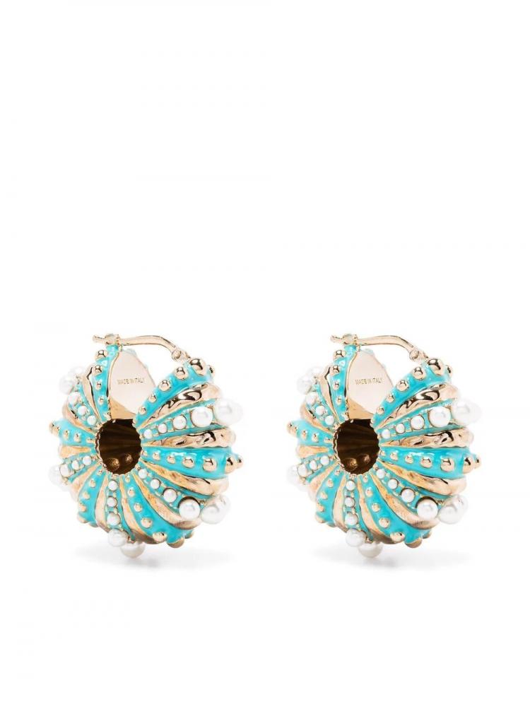 Lanvin - gem-embellished hoop earrings