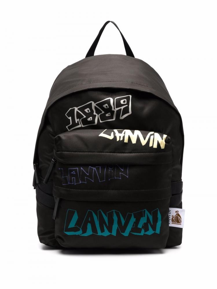 Lanvin - graffiti logo-print backpack