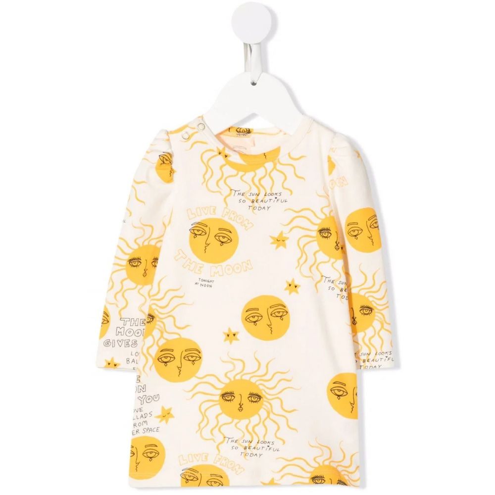 Mini Rodini - Moon and Sun-print organic cotton dress