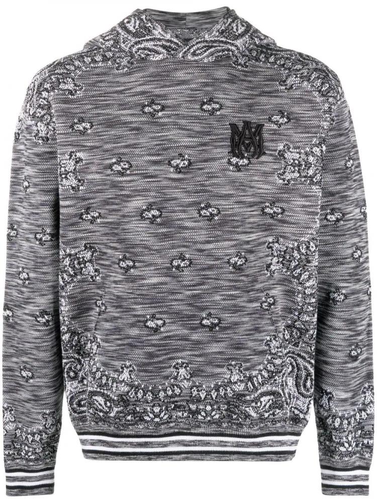 Amiri - logo-patch pullover hoodie