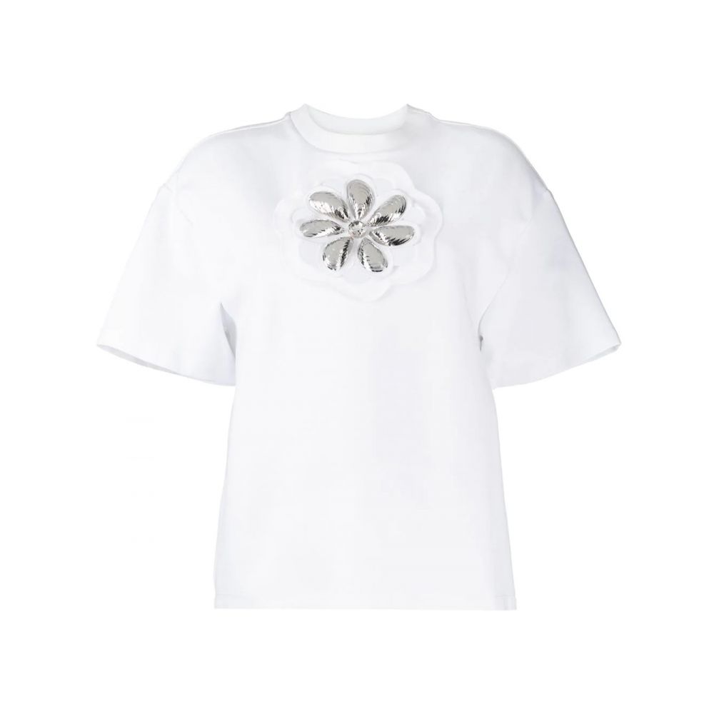 Area - embellished cut-out T-shirt