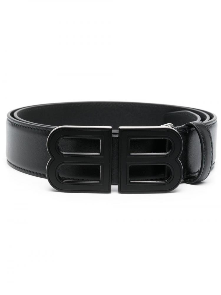 BALENCIAGA BB reversible croceffect and smooth leather waist belt   NETAPORTER