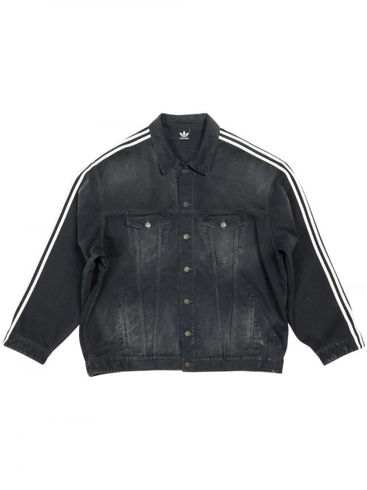 Balenciaga - x adidas side-stripe denim jacket