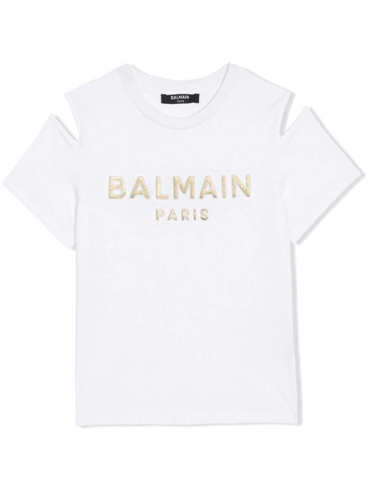 Balmain Kids - logo-print cotton T-Shirt