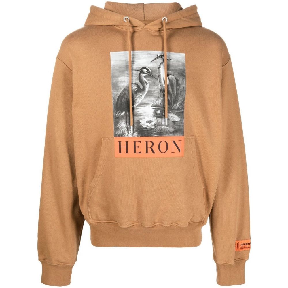 Heron Preston - Heron monochrome-print hoodie