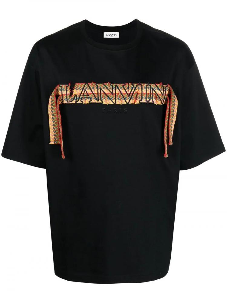 Lanvin - embroidered-logo cotton T-shirt