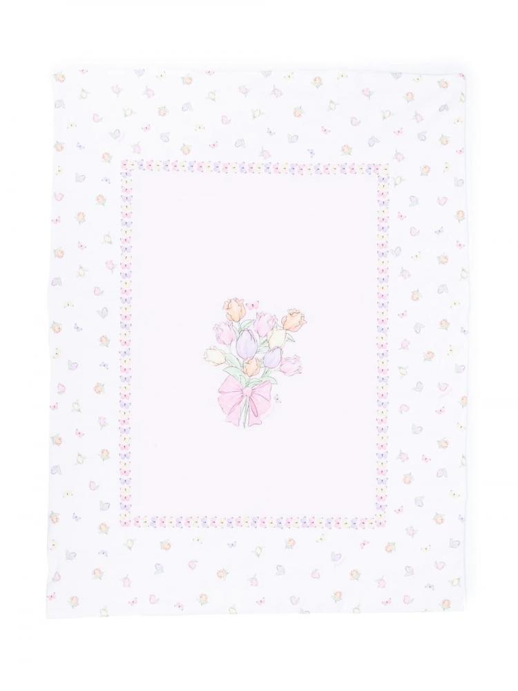 Monnalisa - floral-print cotton blanket