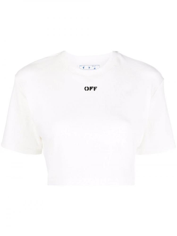 Off-White - Off-stamp cropped T-shirt