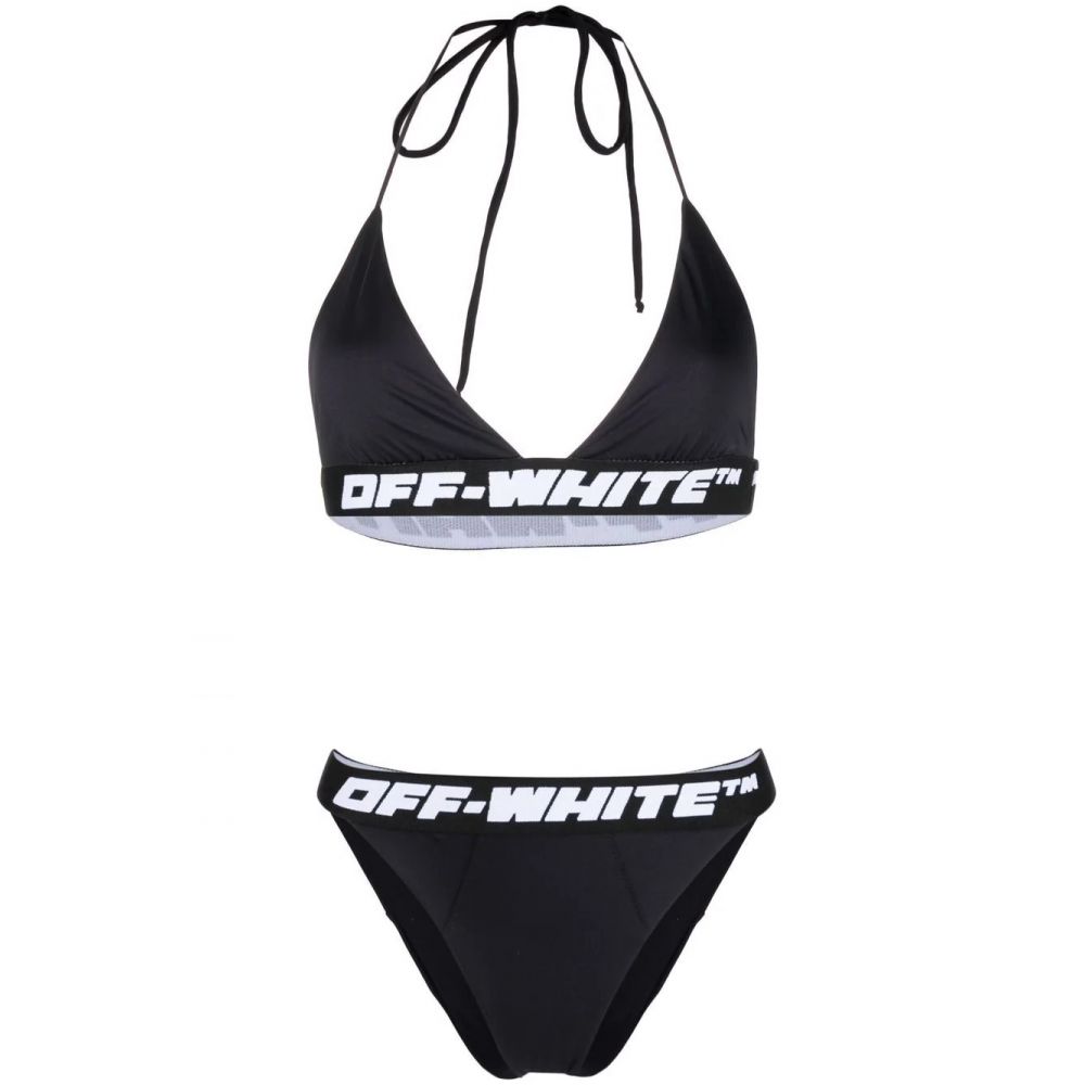 Off-White - logo-band bikini set