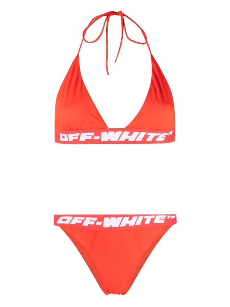 Off-White - logo-tape bikini set