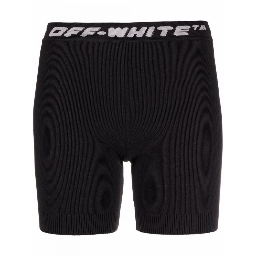 Off-White - logo-waistband sports shorts