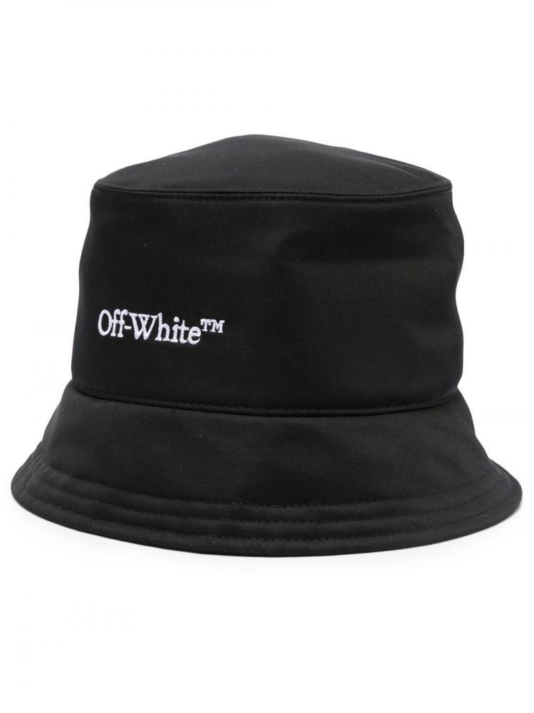 Off-White - Bookish embroidered-logo bucket hat