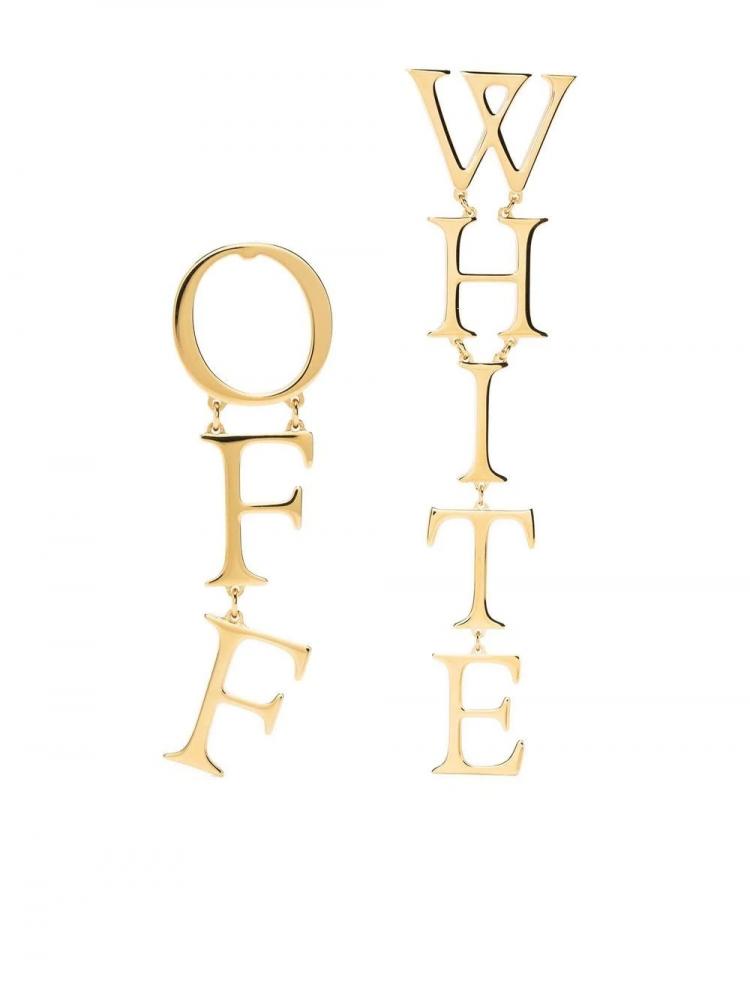 Off-White - logo lettering earrings