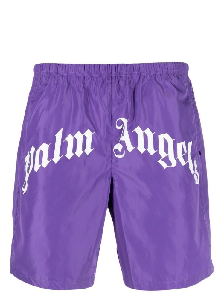 Palm Angels - logo-print swim shorts