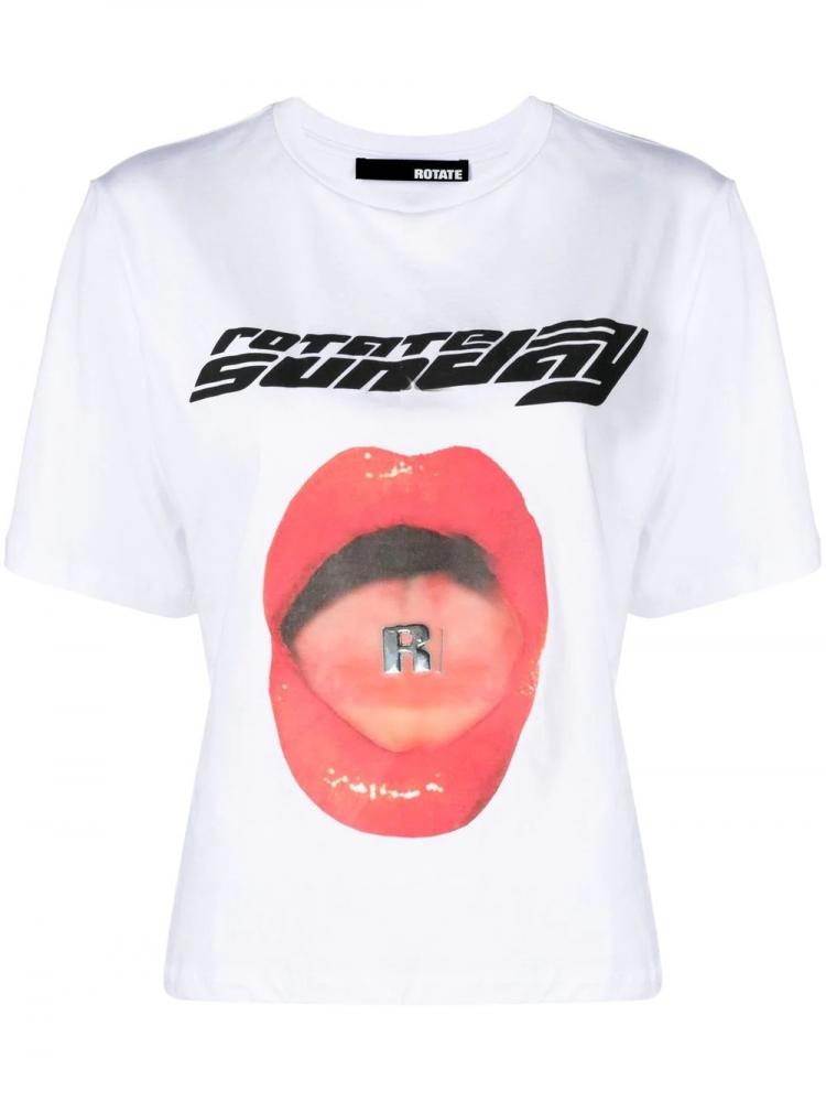 Rotate - logo-print cotton t-shirt