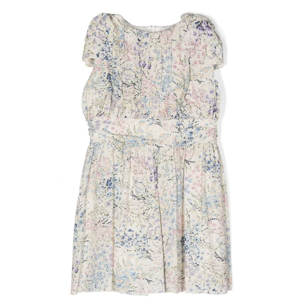 Simonetta Kids - floral-print sleeveless dress