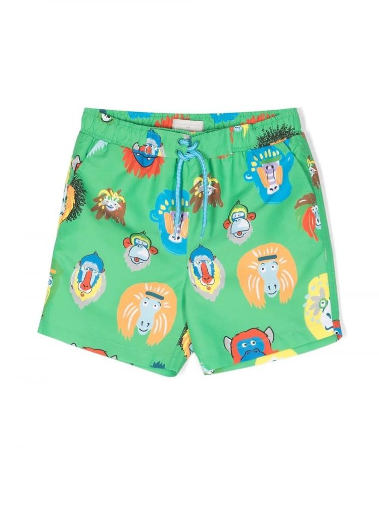 Stella McCartney Kids - graphic-print swim shorts