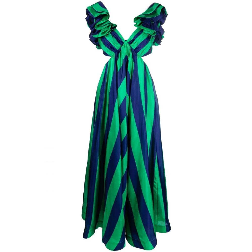 Zimmermann - Tiggy cut-out striped silk midi dress