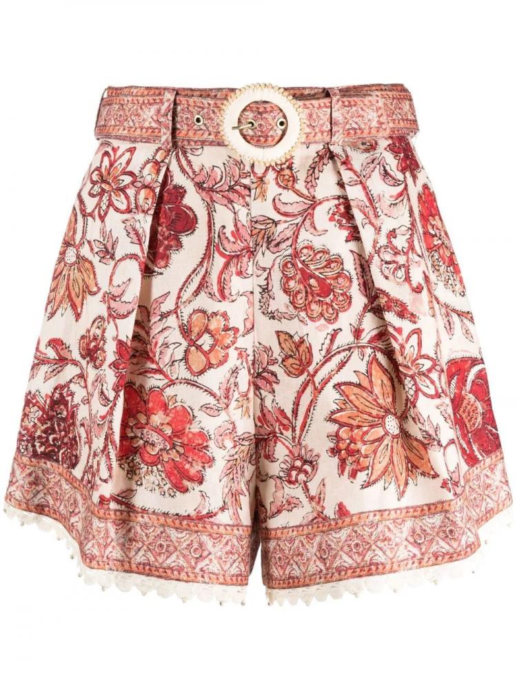 Zimmermann - Vitali printed linen shorts