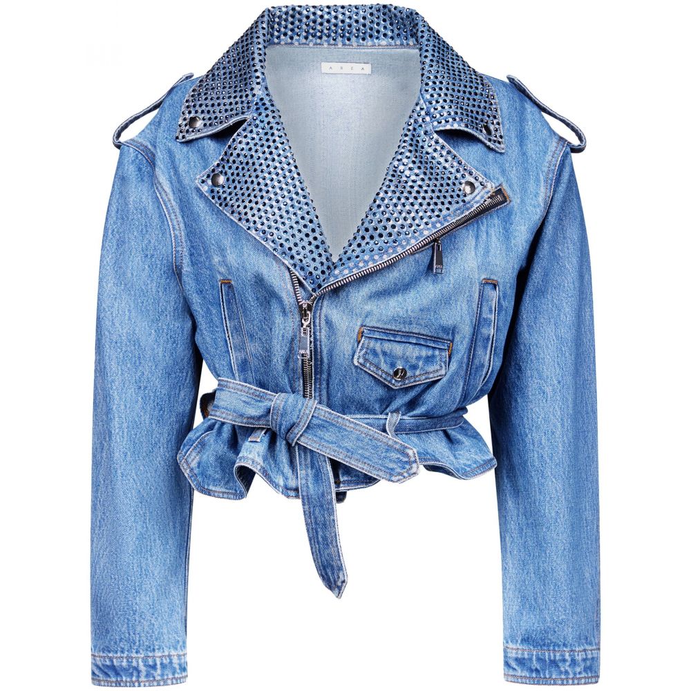 Area - crystal-embellished denim jacket