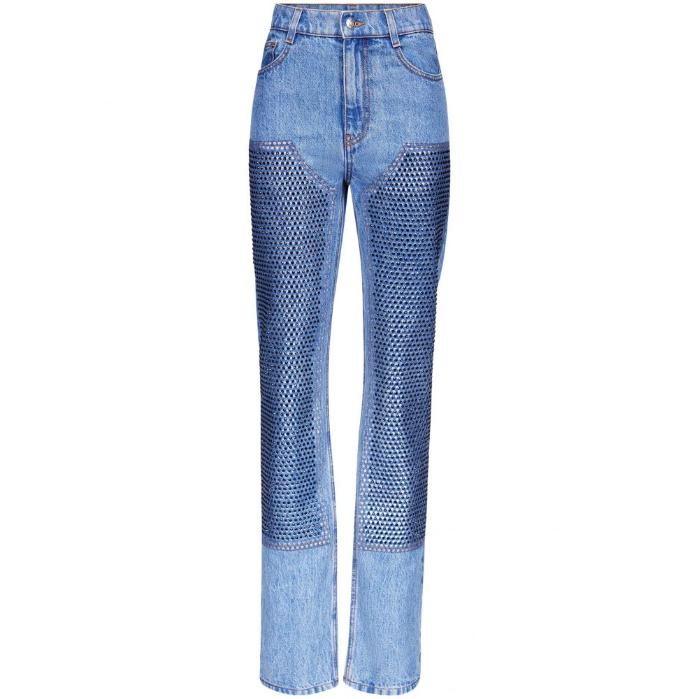 Area - crystal-embellished straight-leg jeans