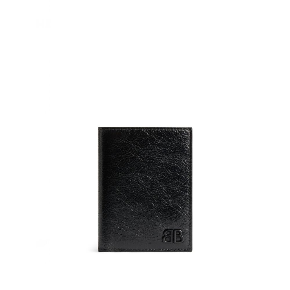 Balenciaga - Monaco crinkled leather bifold wallet