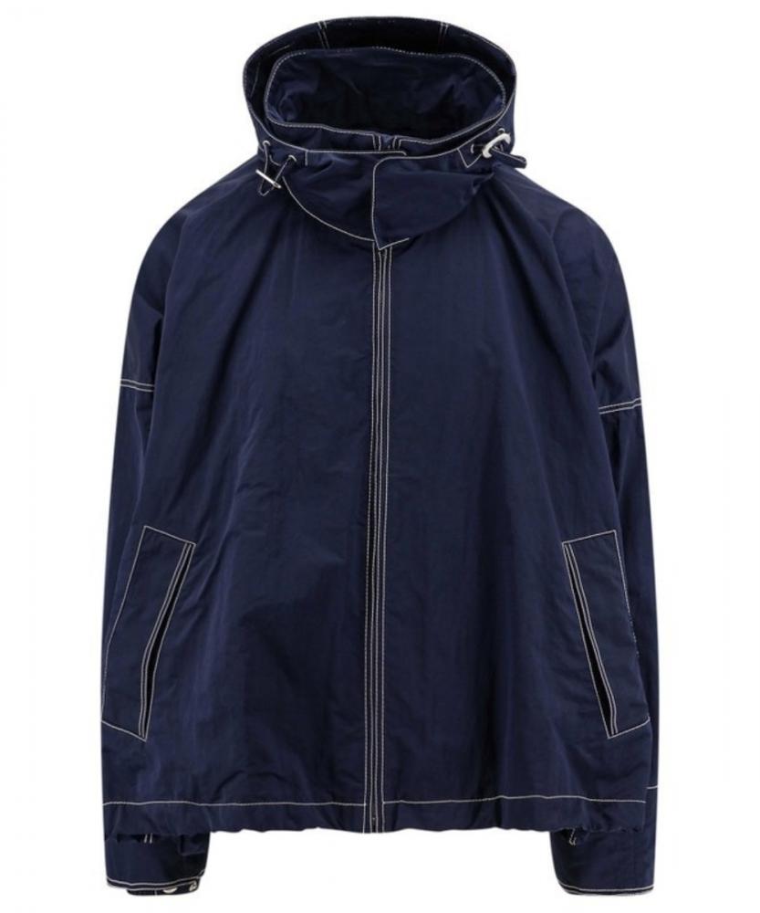 Bottega Veneta - Lightweight navy jacket with contrast stitching