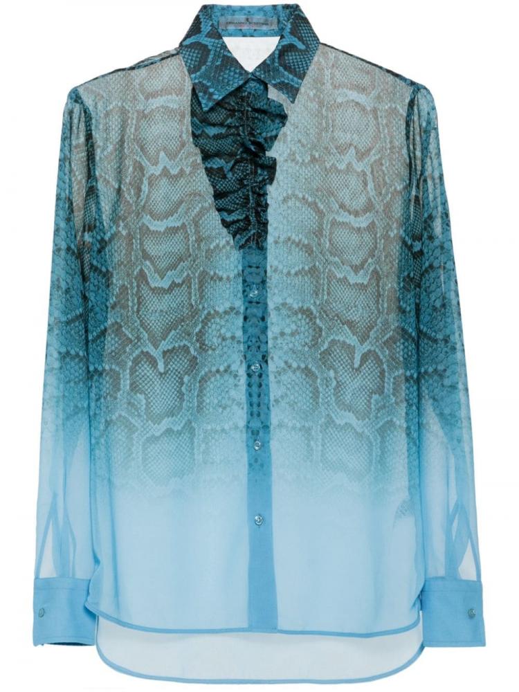 Ermanno Scervino - ruffled python-print blouse