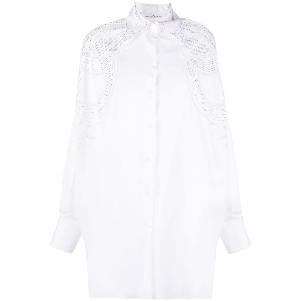 Ermanno Scervino - lace-detailing cotton shirt