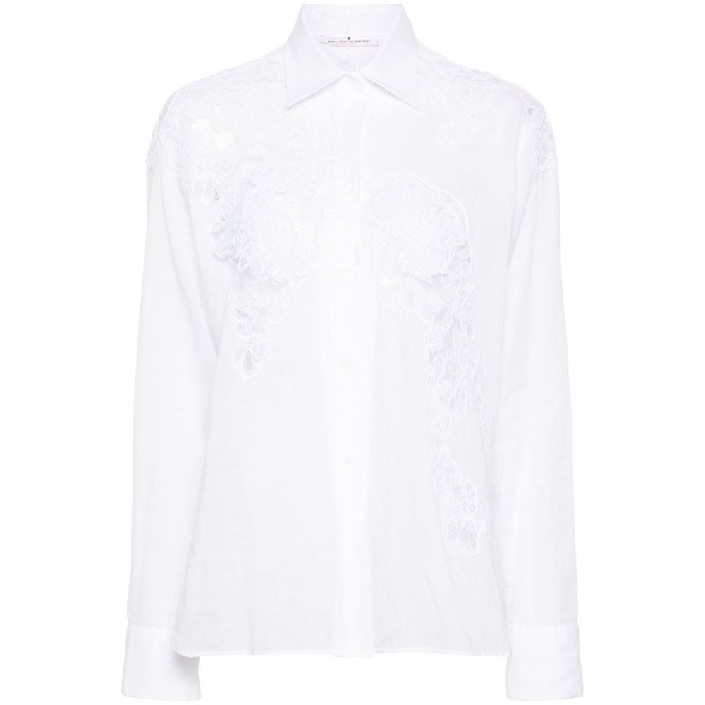 Ermanno Scervino - corded-lace panelled shirt