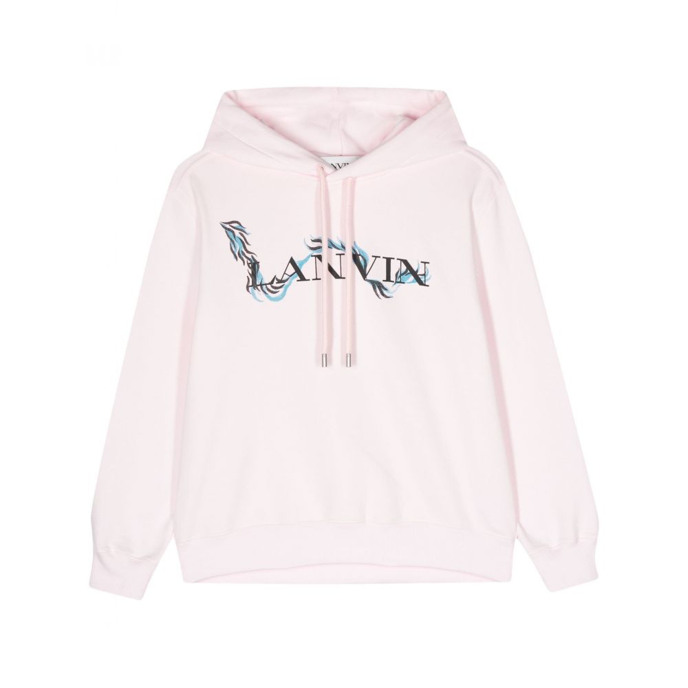 Lanvin - logo-print cotton hoodie