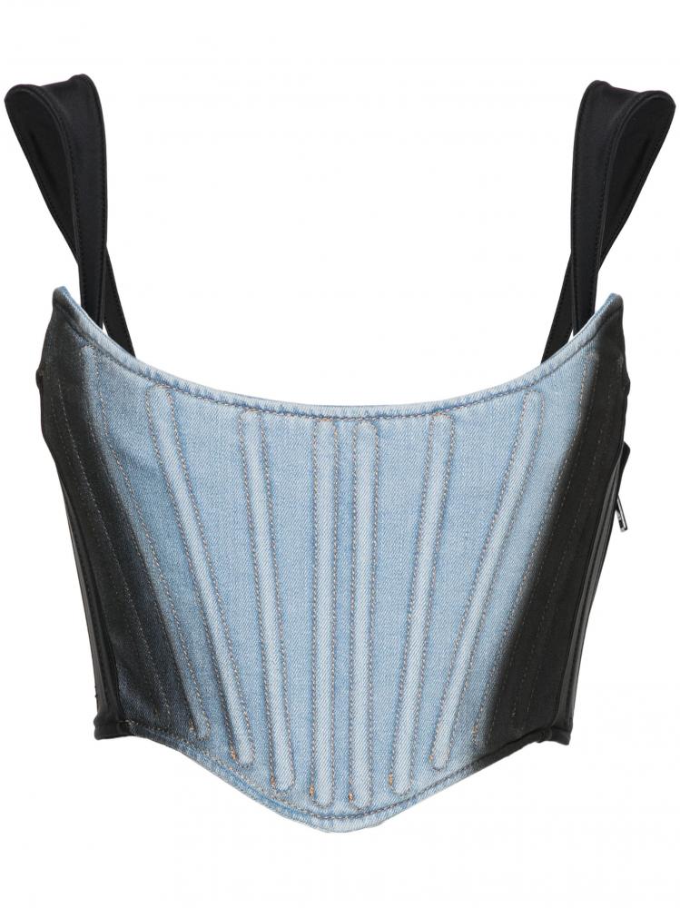 Mugler - gradient-effect corset top