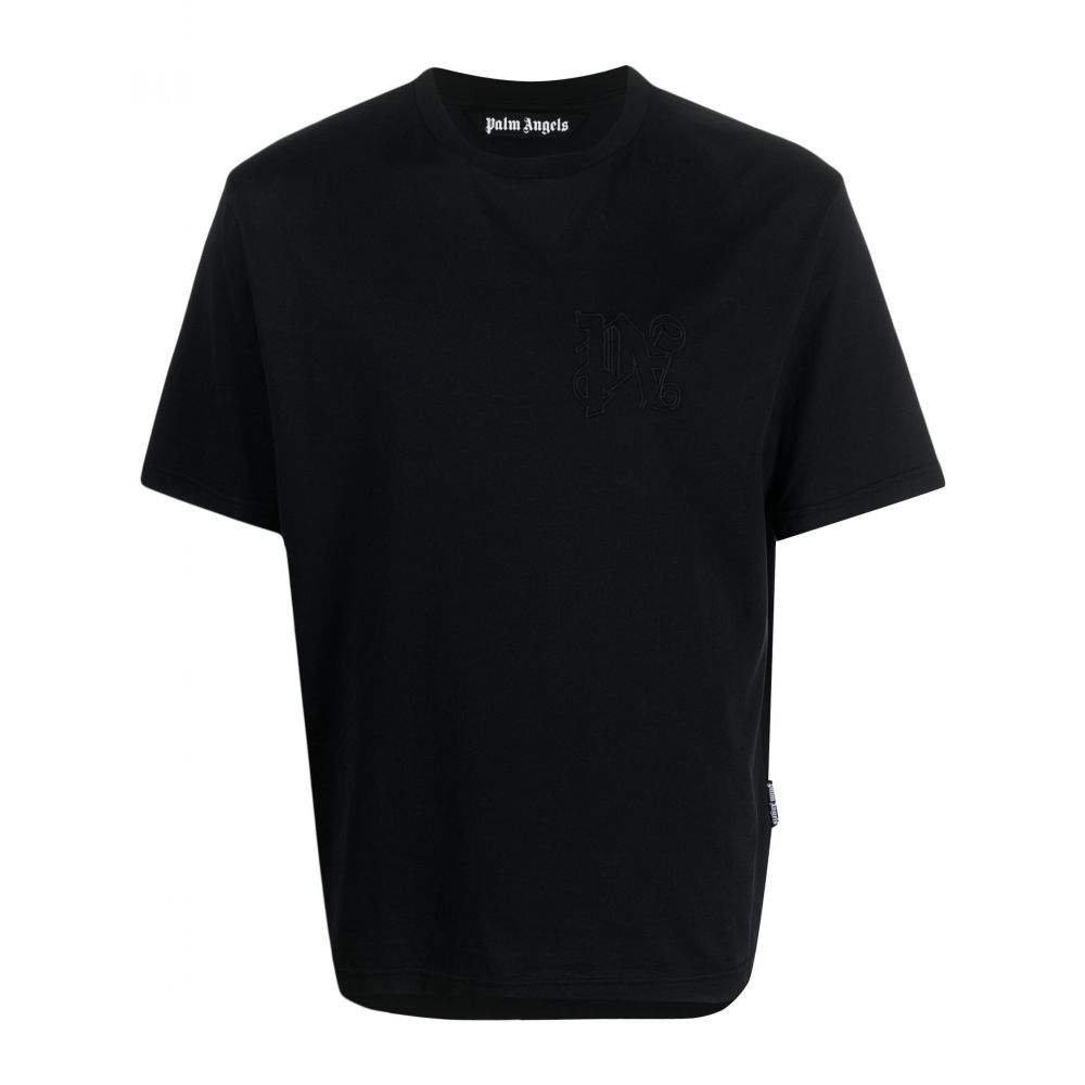 Palm Angels - monogram-embroidered cotton T-shirt