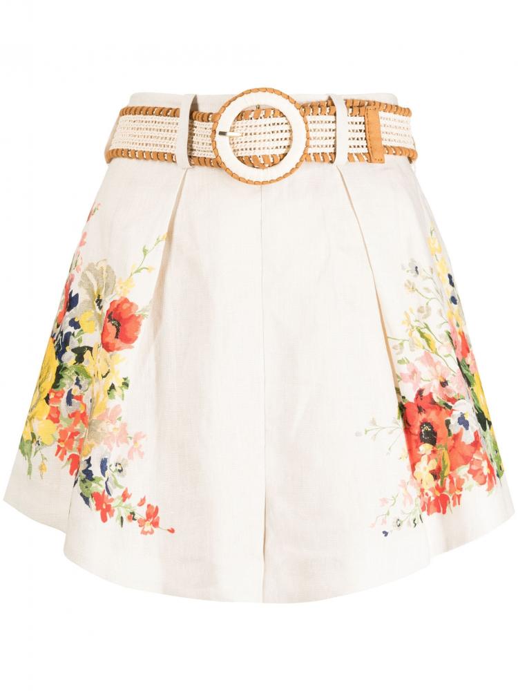 Zimmermann - Alight floral-print linen shorts