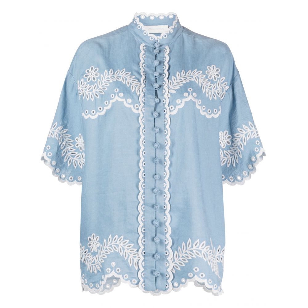 Zimmermann - Junie embroidered linen shirt