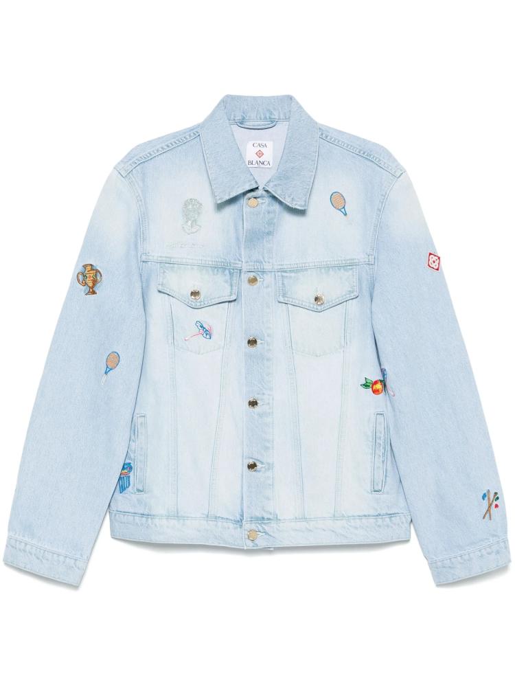 Casablanca - embroidered denim jacket